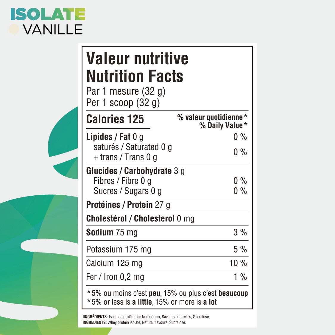 Informations nutritionnelles