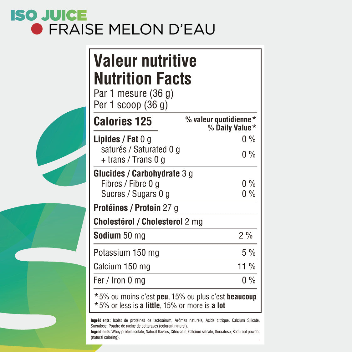 Informations nutritionnelles