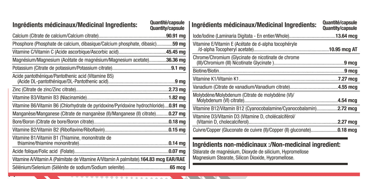 Informations nutritionnelles